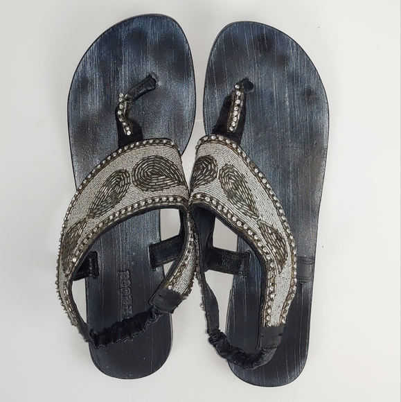 Not Rated Beaded Sandals Size 10 | Spring Summer Casual Boho Bohemian Going Out - Picture 2 of 7